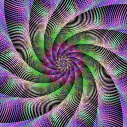 Plakat nowoczesny sztuka fraktal spirala