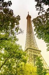 Plakat francja widok piękny wieża