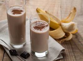 Plakat napój mleko kakao świeży zdrowie