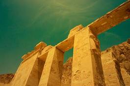 Plakat egipt świątynia antyczny