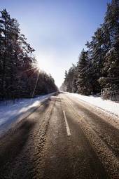 Fotoroleta drzewa natura wiejski ulica autostrada