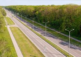 Fototapeta transport autostrada ruch widok lato