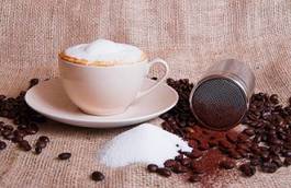 Fotoroleta napój cappucino kakao kawa młynek do kawy