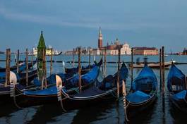 Naklejka gondola fala włochy wieczór laguny