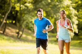 Naklejka park ćwiczenie sportowy jogging