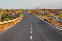 Plakat autostrada droga pustynia