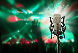 Obraz na płótnie mikrofon muzyka nowoczesny karaoke
