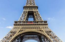 Obraz na płótnie view of construction of eiffel tower, paris