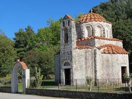 Naklejka kościół grecja łuk