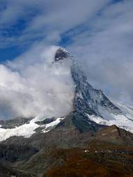 Plakat matterhorn góra świeży szwajcaria