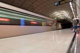 Naklejka bilbao underground station, spain.