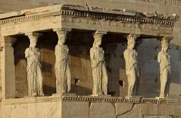 Naklejka świątynia grecja stary statua