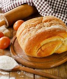 Plakat mąka świeży jedzenie pszenica zdrowy