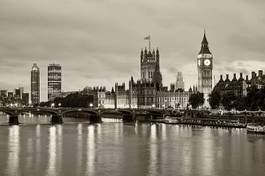 Plakat europa widok bigben most westminster