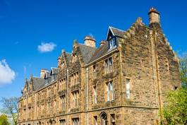 Plakat the square building of the university of glasgow - scotland