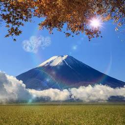 Naklejka śnieg fuji serce góra