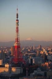 Obraz na płótnie fuji tokio tokyo tower 