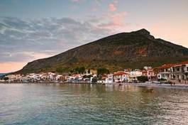 Naklejka wioska morze pejzaż wybrzeże grecja