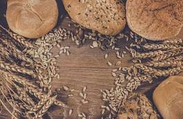 Plakat zbiory pszenica żyto mąka żniwa