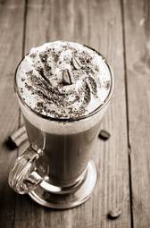 Obraz na płótnie kawa expresso macchiato widok mleko