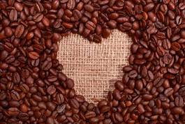 Naklejka serce kawa jedzenie kawiarnia napój