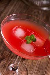 Plakat watermelon juice with ice