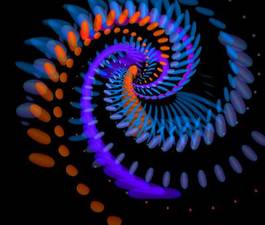 Plakat spirala abstrakcja sztuka śnieg galaktyka