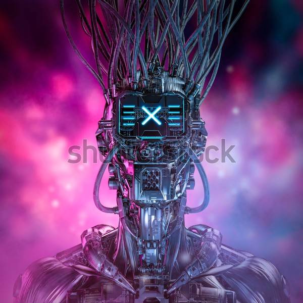 Fototapeta sztuka mężczyzna cyborg