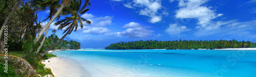 Plakat Błękitna tropikalna plaża