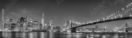 Fotoroleta New York manhattan bridge night view