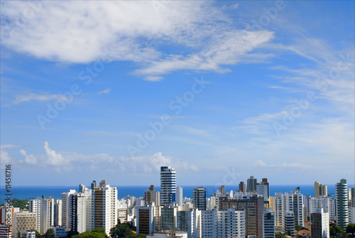 Plakat niebo architektura drapacz brazylia widok