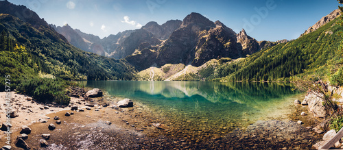 Plakat piękny zakopane morskie oko