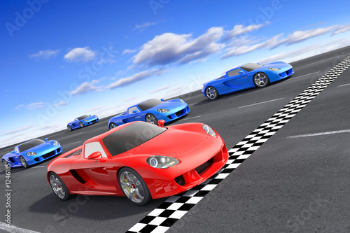 Obraz na płótnie 3D droga sport motor samochód