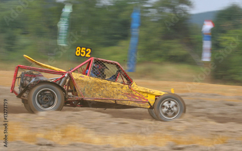 Plakat sport wyścig samochodowy motocross samochód