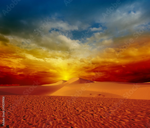 Naklejka pustynia lato niebo safari wzór