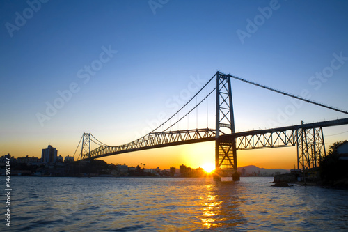 Plakat brazylia pejzaż morze niebo most