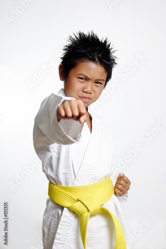 Naklejka sztuki walki chłopiec japonia sport ćwiczenie