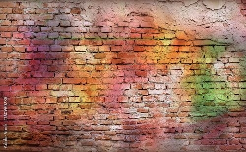 Naklejka Colorful brick wall