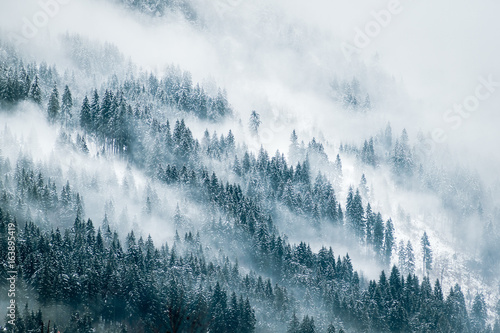 Fotoroleta las śnieg niebo