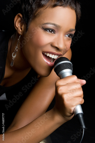 Obraz na płótnie muzyka mikrofon uśmiech przepiękny karaoke