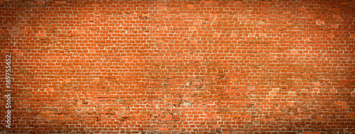 Fotoroleta Old Brick wall panoramic view.