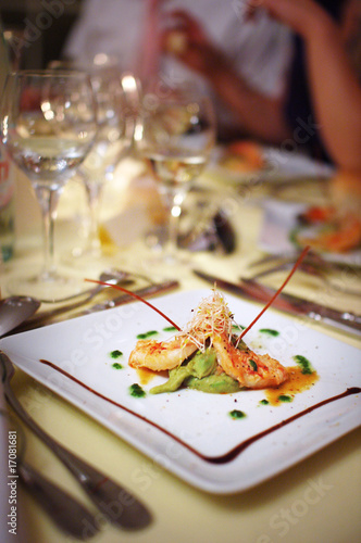 Fototapeta wejście krewetki jedzenie gastronomia