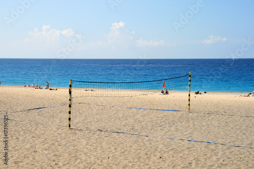 Obraz na płótnie mecz piłka siatkówka plażowa morze plaża