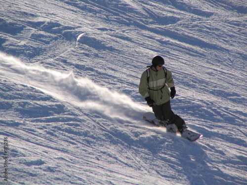 Obraz na płótnie dolina śnieg błękitne niebo snowboard francja