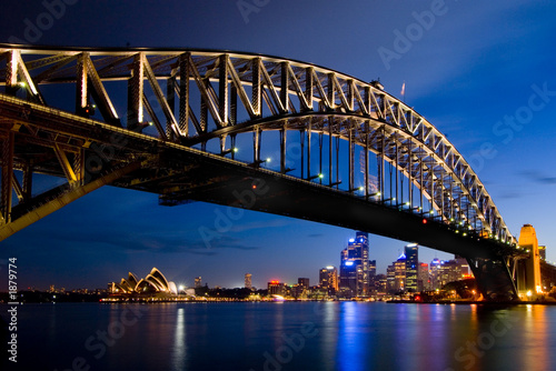 Obraz na płótnie noc most australia zmierzch woda