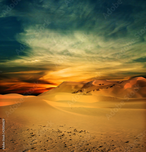 Fototapeta wydma pustynia wzgórze fala