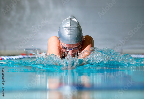 Plakat widok zabawa woda sport lekkoatletka