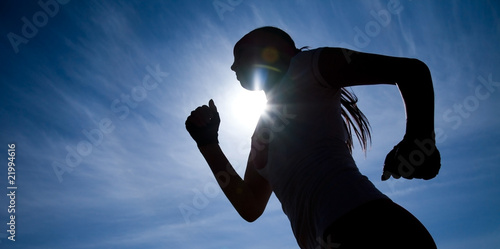 Plakat zdrowie wyścig ciało kobieta sport