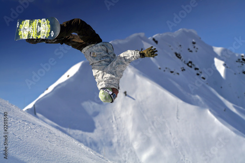 Obraz na płótnie narty śnieg snowboard góra sport