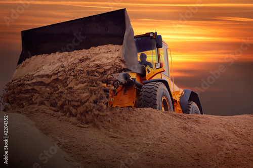 Fotoroleta maszyna maszyny traktor ruch łopata